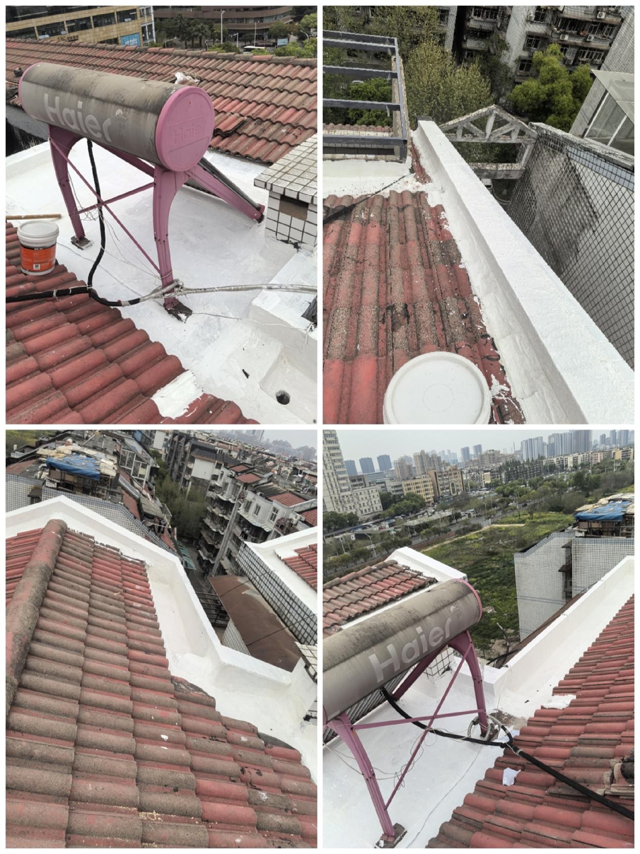 常青花园24小区 斜坡楼顶瓦片结构防水隔热